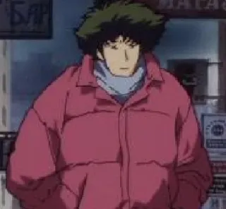 🥰 Spike Spiegel Cowboy Bebop Anime, Cowboy Bebop, Spike Spiegel, Personaje, Dibujos animados, Serie de TV telegram sticker