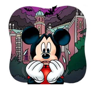 👻 Mickey Mouse cartone animato, halloween, mickey mouse, disney, spaventato, casa stregata telegram sticker