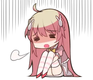 😰 Anime, Chibi, Sedih, Lelah, Lucu, Kawaii, Kelelahan telegram sticker