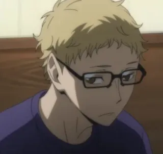 ✨ Kei Tsukishima Haikyuu!! anime, Haikyuu, Tsukishima, Kei Tsukishima, character, glasses telegram sticker