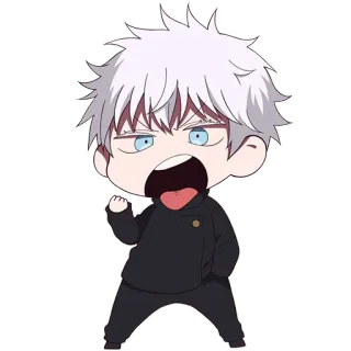 😛 Satoru Gojo Jujutsu Kaisen Anime, Chibi, Gojo, Jujutsu Kaisen, Manga, Personnage telegram sticker