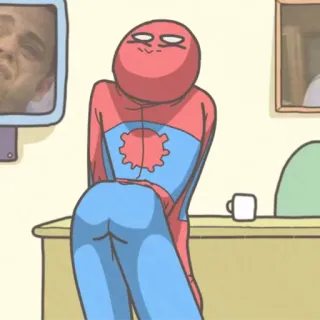 ☺️ Cartoon, Parodie, Humor, Spider-Man, Po telegram sticker