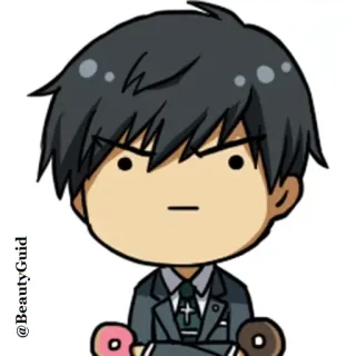 😠 @BeautyGuid anime, donut, cute, character, manga telegram sticker