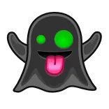 👻 duch, słodki, straszny, halloween, kreskówka, postać, język telegram sticker