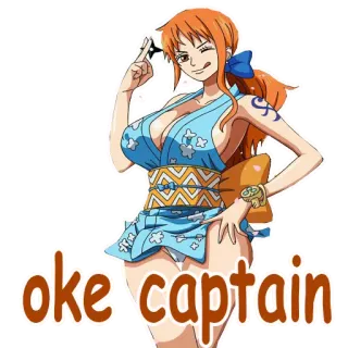 😍 Nami One Piece oke. captain Anime, Pirata, One Piece, Mangá, Feminino whatsapp sticker