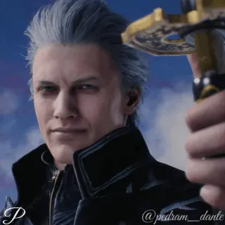 🗡 Vergil Devil May Cry video game, demon, swords, anime telegram sticker