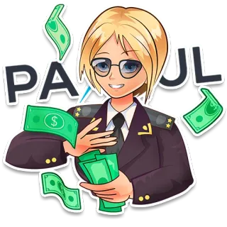 🤩 PAUL denaro, corruzione, uniforme, anime, contanti, corruzione whatsapp sticker