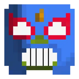 😁 Pixel art, Monstro, Bravo, Rosto telegram sticker