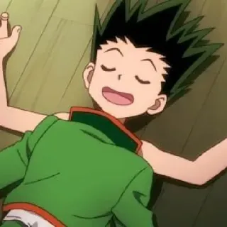😴 Gon anime, gon, hunter x hunter, sleepy, resting, peaceful, cartoon telegram sticker