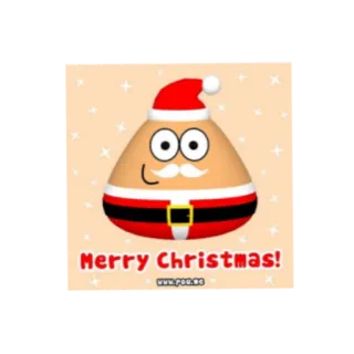 🎅 Merry Christmas! クリスマス, ホリデー, サンタクロース, pou, お祝い, 12月, 祝う telegram sticker