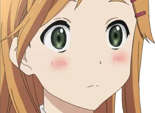 😳 anime, girl, cute, manga, cartoon, character, illustration telegram sticker