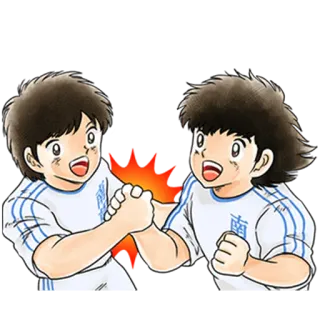 😃 Anime, Cartoni animati, Lavoro di squadra, Amici, Holly e Benji telegram sticker