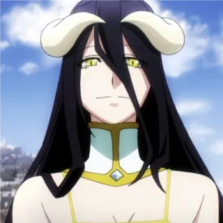 📍 Albedo Overlord 动漫, 恶魔, 雅儿贝德, Overlord, 奇幻 telegram sticker