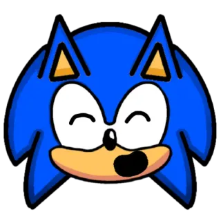 😄 Sonic cartoon, game, blue, hedgehog, mascot, character telegram sticker