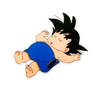 😴 Goku Dragon Ball Anime, Cartoon, Dragonball, Goku, Schläfrig, Kind telegram sticker