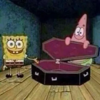 ⚰ Spongebob Spongebob Squarepants спанч боб, патрик, мультфильм, гроб telegram sticker