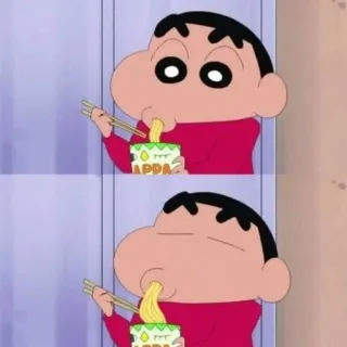 🌱 Shinchan APPA shinchan, anime, noodles, mangiare, cartone animato whatsapp sticker