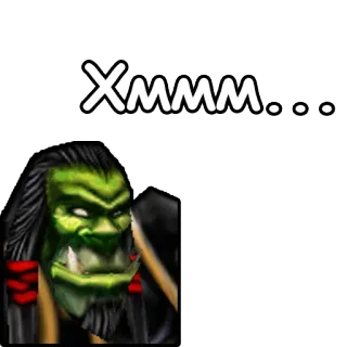 😒 Xmmm.... orco, fantasy, videogioco telegram sticker