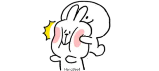 🙂 Cartone animato, Coniglio, Carino, Personaggio telegram sticker
