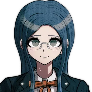 🙂 Tsumugi Shirogane Danganronpa Anime, Cô gái, Kính, Đồng phục học sinh, Cosplay telegram sticker