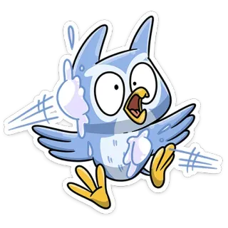 ❄️ owl, bird, cartoon, sticker, insulting gesture, middle finger telegram sticker