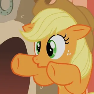 😮 Applejack My Little Pony: Friendship is Magic Pony, Cartoon, Animiert, Pferd, Applejack, Freundschaft ist Magie telegram sticker