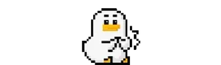 👏 Pixel art, Pato, Mono, Animal telegram sticker