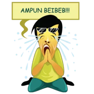 😭 AMPUN BEIBEB!!! 謝罪, 漫画, 懇願, 嘆願, 泣く telegram sticker