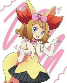 😁 Serena Pokemon Серена, Покемон, Аниме, Мультфильм, милый, Фанатское творчество whatsapp sticker