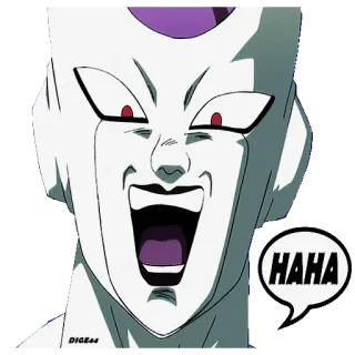😂 Frieza Dragon Ball HAHA freezer, dragon ball, anime, risa telegram sticker