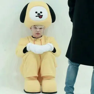 🍪 Chimmy Chimmy, BT21, 캐릭터, 노란색, 귀여운, 만화 telegram sticker