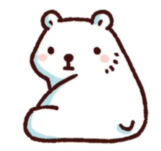 😐 urso, desenho animado, animal, adesivo, fofo, ilustração whatsapp sticker