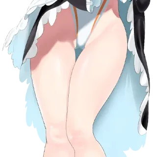 👙 anime, legs, thighs, maid whatsapp sticker