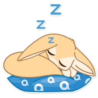 😴 Z dormire, sonno, zzz, cartoni animati, cuscino, riposo telegram sticker