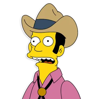 😲 Sideshow Bob The Simpsons เดอะซิมป์สันส์, บ็อบ, การ์ตูน, หมวก, ตัวละคร telegram sticker