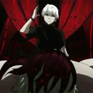💉 Ken Kaneki Tokyo Ghoul 애니메이션, 구울, 만화, 카네키 켄, 도쿄 구울, 판타지, 다크 판타지 telegram sticker
