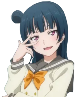 😉 anime, manga, character, smug, girl, school uniform telegram sticker