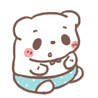 🧺 bear, cute, cartoon, animal, kawaii, sticker whatsapp sticker