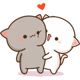 ❤️ Katzen, Liebe, Herz, Paar, süß telegram sticker