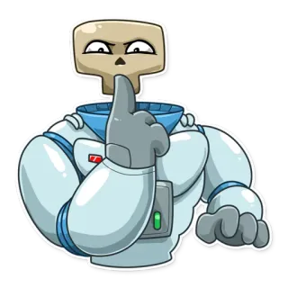 🤐 Skelett, Astronaut, Psst, Still, Raumanzug, Cartoon whatsapp sticker