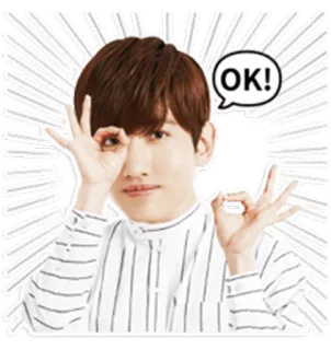 👍 OK! ok, gesture, positive, approval, expression, communication telegram sticker