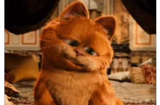 😁 Garfield cat, cartoon, orange cat, Garfield, funny, humor telegram sticker