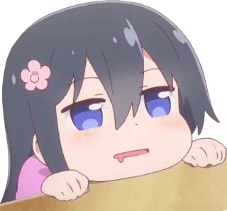 🤤 Anime, Chibi, Lucu, Gadis, Bunga telegram sticker