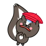 😱 adesivo, cartone animato, animale, dito medio, scoiattolo, offensivo telegram sticker