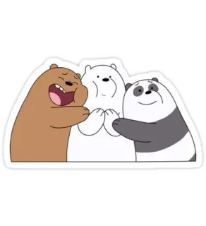 🤗 We Bare Bears osos, dibujos animados, animación, amistad, lindo, animales, We Bare Bears telegram sticker