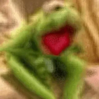 😐 Kermit kermit the frog, muppets, frog, meme, heart telegram sticker