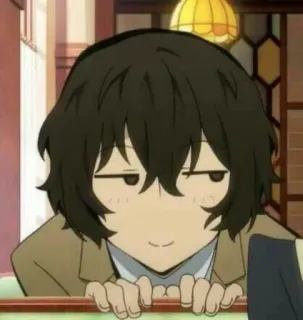 😏 Osamu Dazai Bungo Stray Dogs 애니메이션, 만화, 문호 스트레이 독스, 다자이, 다자이 오사무, 캐릭터 telegram sticker