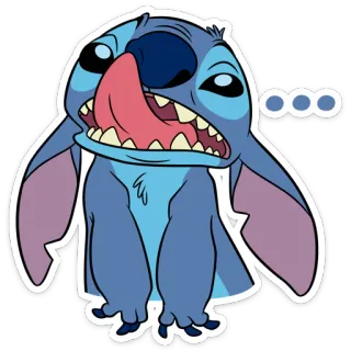 😜 Stitch Lilo & Stitch Стич, Лило и Стич, Дисней, Мультяшный персонаж whatsapp sticker