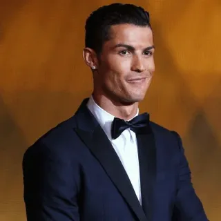 🖤 Cristiano Ronaldo 足球, 足球, 运动员, 名人, 克里斯蒂亚诺·罗纳尔多, 体育 telegram sticker