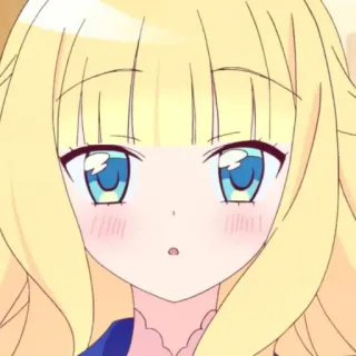 ☁️ Anime, Chica, Rubia, Dibujos animados, Linda, Manga, Ilustración whatsapp sticker